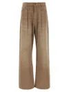 R13 Damon Pleated Jeans In Brown