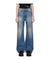 R13 Damon Wide-leg Faded Jeans And Trousers In Blue