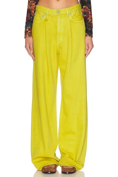 R13 Damon Wide Leg In Yellow