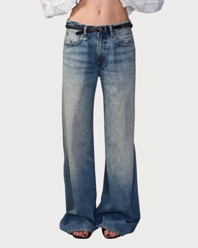 R13 D'arcy Flare Jeans In Rivington In Blue