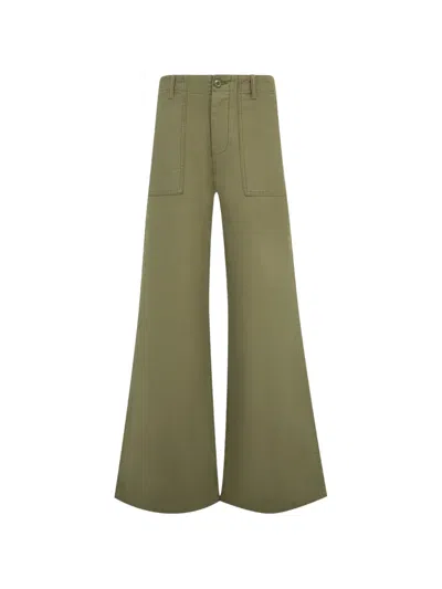 R13 D'arcy Flared Trousers In Green