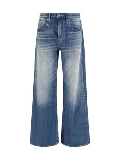 R13 Darcy Loose Jeans In Blue