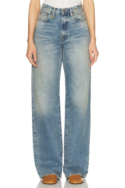 R13 D'arcy Loose Straight Leg In Veiled Blue