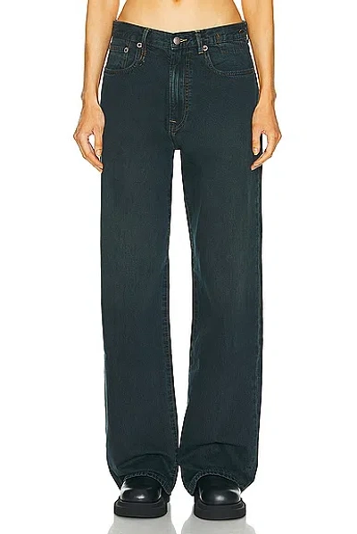 R13 Black D'arcy Loose Jeans In Eton Black Selvedge