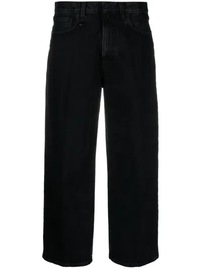 R13 D'arcy Wide-leg Jeans - Women's - Calf Leather/cotton In Black