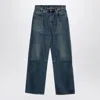 R13 Dawson Blue Wide Denim Jeans In Blue