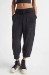 R13 Deconstructed Crop Joggers In Black