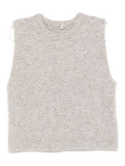 R13 Deep Armhole Vest In Gray