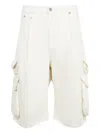 R13 Jeans-shorts Mit Aufgesetzten Taschen In Weiss