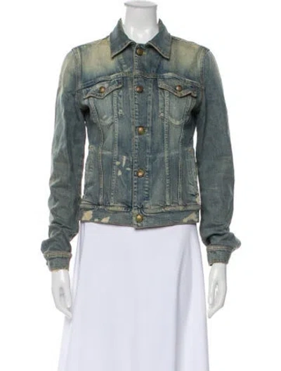 Pre-owned R13 Denim Jacket In Green