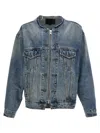 R13 Distressed Denim Jacket In Light Blue