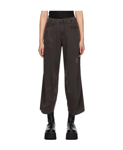 R13 Denim Trousers With Tina Logo In Black