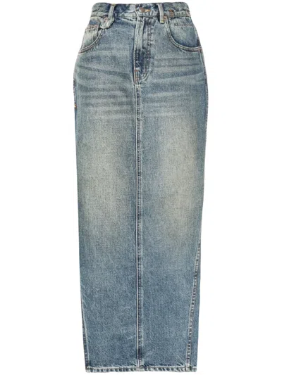 R13 DEVON MID-RISE MAXI SKIRT