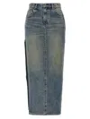 R13 Devon Side Slit Skirts Blue