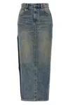R13 Devon Side Slit Skirts Blue