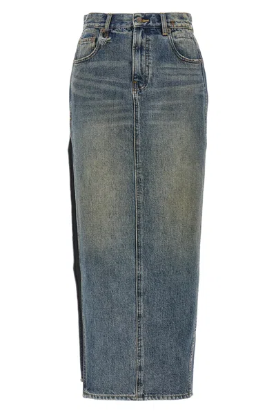 R13 R13 'DEVON SIDE SLIT' SKIRT