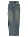 R13 Devon Side Slit Skirts Blue