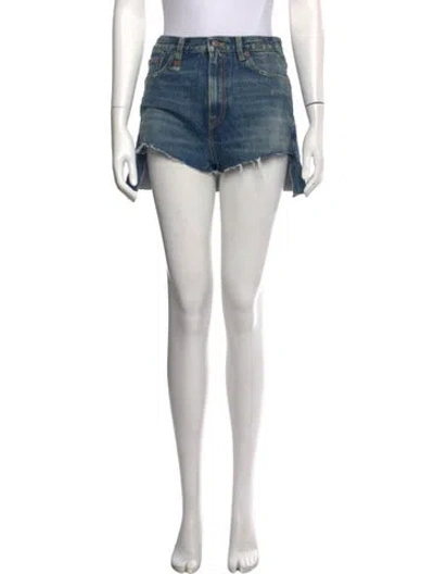 Pre-owned R13 Distressed Accents Mini Skirt In Blue
