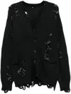 R13 Black Grunge Sweater In Schwarz