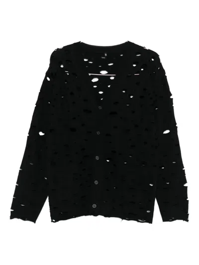 R13 DISTRESSED BUTTON-UP CARDIGAN
