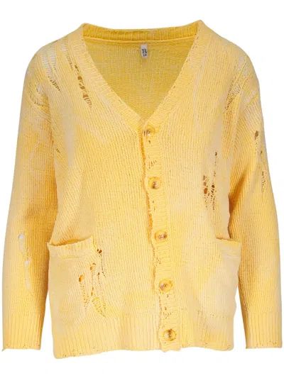 R13 Yellow Boyfriend Cardigan