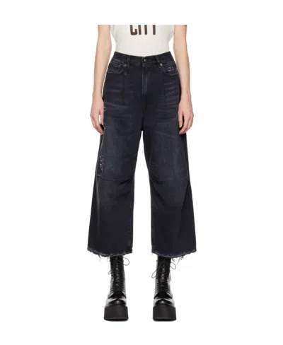 R13 DISTRESSED CROPPED JEANS