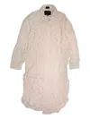 R13 Distressed-effect Midi Shirt Dress In Neutral
