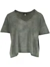 R13 Distressed Effect T-shirt In Green