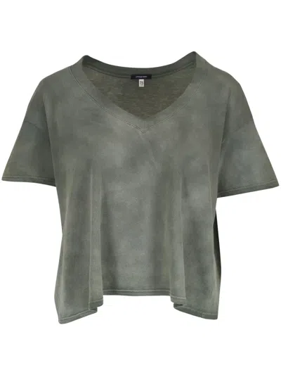 R13 Distressed Effect T-shirt In Green