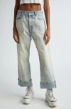 R13 R13 DISTRESSED EX-BOYFRIEND JEANS