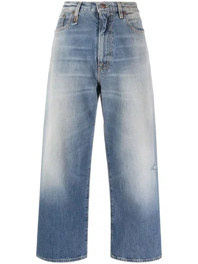 R13 Distressed-finish Denim Jeans In Blue