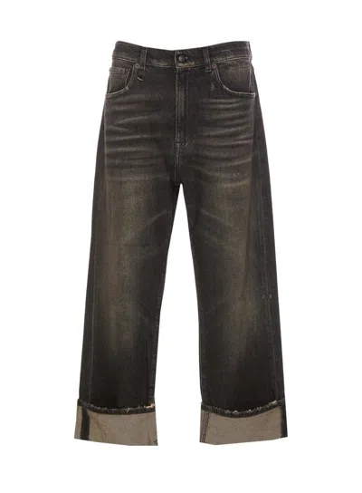 R13 Distressed Jeans In Black