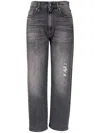 R13 Shelley Distressed Straight-leg Stretch-denim Jeans In Grey