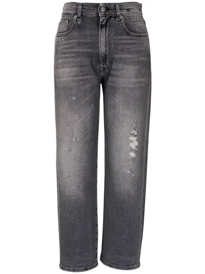 R13 DISTRESSED JEANS - WOMEN'S - POLYESTER/COTTON