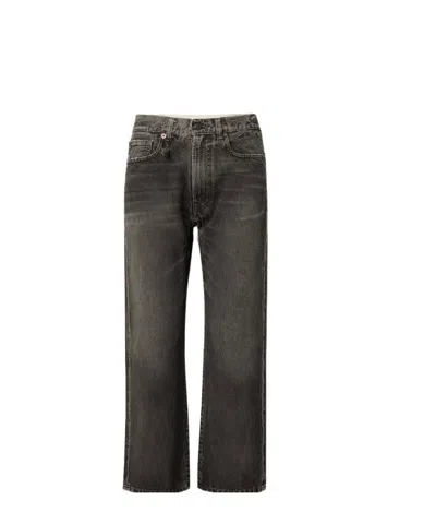 R13 Distressed Low-rise Boyfriend Jeans In Gray
