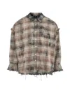 R13 Distressed Shirt In Multi