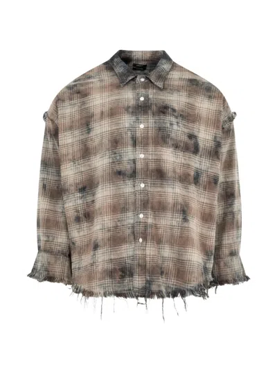 R13 Distressed Shirt In Multi
