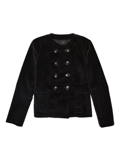 R13 Double-breasted Cadet Jacket In Black