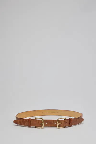 R13 Double Buckle Belt In Brown
