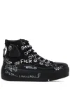 R13 Ssense Exclusive Black Double Grommet Kurt Sneakers In Black
