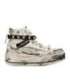 R13 Ssense Exclusive Off-white Double Grommet Kurt Sneakers In Nude