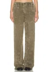 R13 Double Pleat Sweatpant In Brown