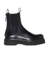 R13 Double-tab Leather Boots In Black