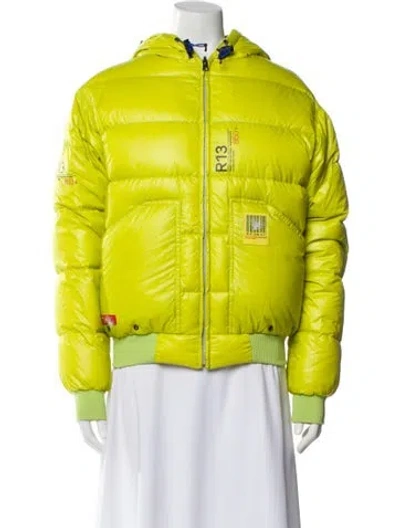 Pre-owned R13 Down Jacket In Green