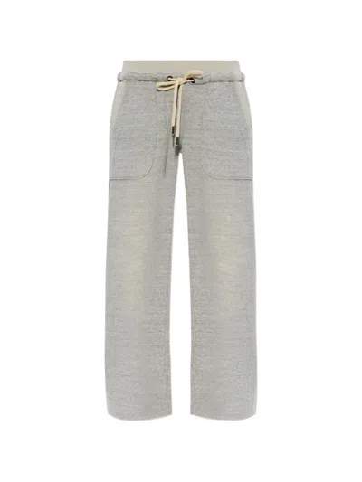 R13 Drawstring Panel Track Pants In Gray