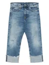 R13 Drop-crotch Jeans With Whiskering Effect