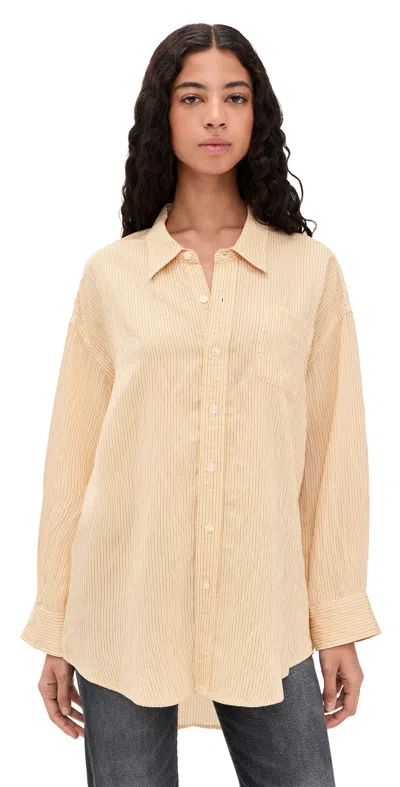 R13 Drop Neck Shirt Orange Stripe