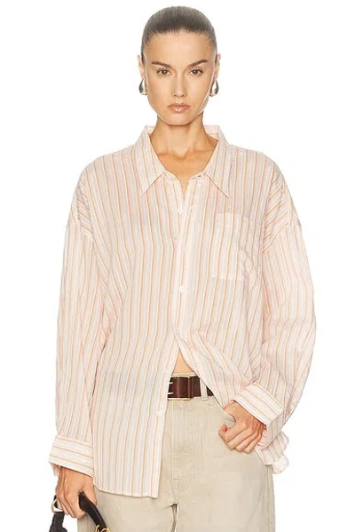 R13 Drop Neck Shirt In Pink