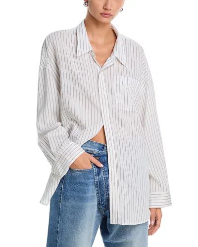 R13 Drop Neck Shirt In White