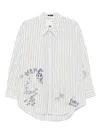 R13 Drop-neck Striped-pattern Shirt In Multi